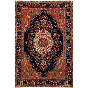 Tabriz Persian Rug Night Blue 322 x 213 cm