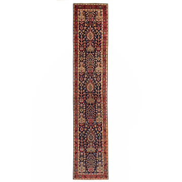 Tabriz Persian Rug Night Blue 485 x 93 cm