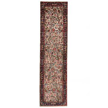 Hamedan Persian Rug Beige-Cream 286 x 75 cm