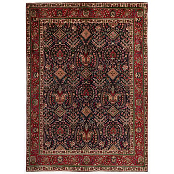 Tabriz Persian Rug Night Blue 312 x 226 cm