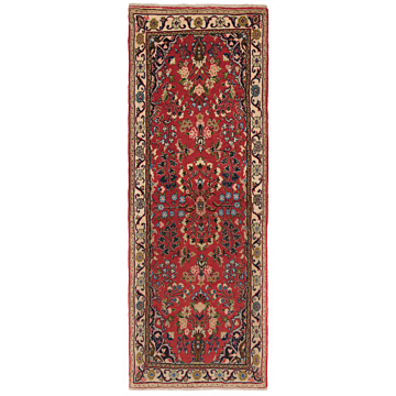 Hamedan Persian Rug Red 198 x 68 cm