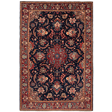 Hamedan Persian Rug Night Blue 156 x 106 cm