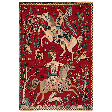 Tabriz Persian Rug Red 146 x 104 cm