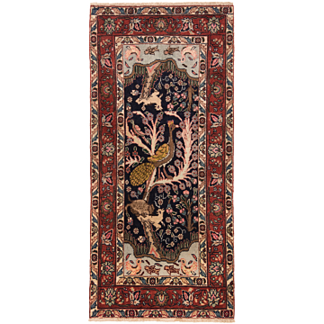 Hamedan Persian Rug Night Blue 144 x 68 cm