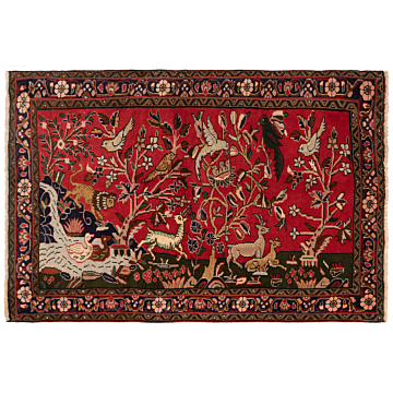 Hamedan Shahrbaft  Persian Rug Red 147 x 100 cm