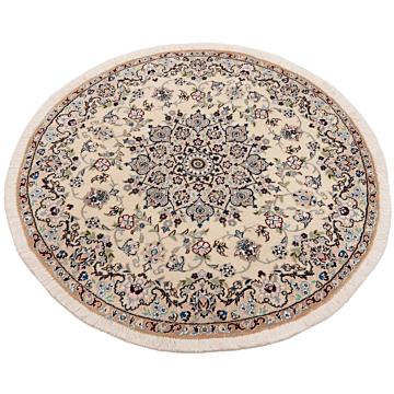 Nain 9La Persian Rug Beige-Cream 117 x 117 cm