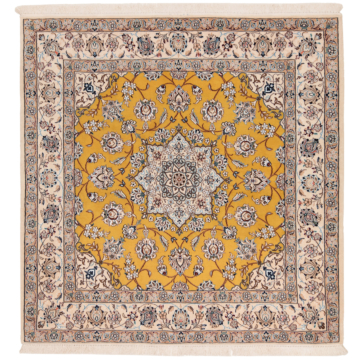 Nain 9La Persian Rug Yellow 158 x 156 cm