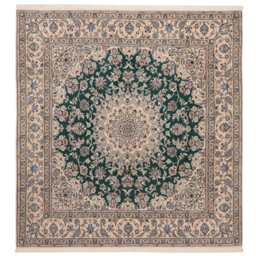 Nain 9La Persian Rug Green 207 x 200 cm