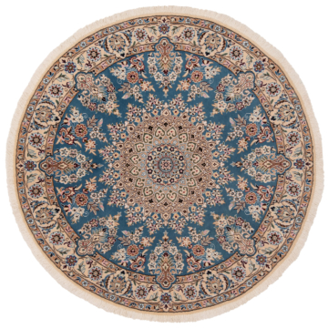 Nain 9La Persian Rug Blue 143 x 143 cm
