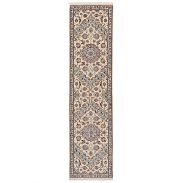 Nain 9La Persian Rug Beige-Cream 374 x 91 cm