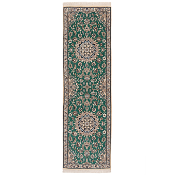 Nain 9La Persian Rug Green 202 x 62 cm