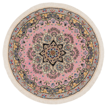 Nain 9La Persian Rug Pink 84 x 84 cm