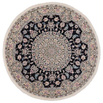 Nain 9La Persian Rug Night Blue 150 x 150 cm