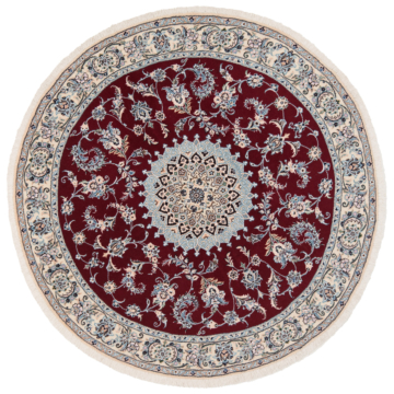 Nain 9La Persian Rug Red 144 x 144 cm