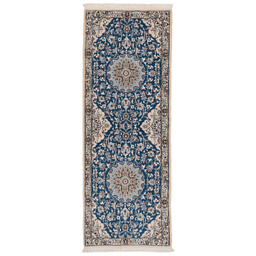 Nain 9La Persian Rug Blue 205 x 77 cm