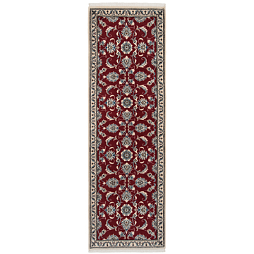 Nain Persian Rug Red 246 x 79 cm