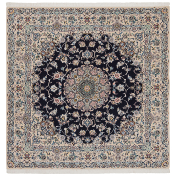 Nain 9La Persian Rug Night Blue 204 x 204 cm