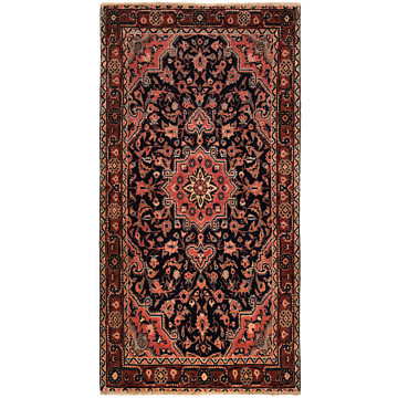 Hamedan Persian Rug Night Blue 161 x 84 cm