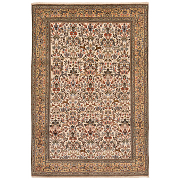 Tabriz Tabatabai Persian Rug Beige-Cream 296 x 200 cm