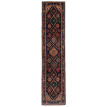 Hamedan Persian Rug Blue 365 x 86 cm