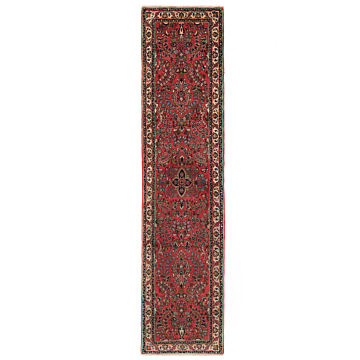 Hamedan Persian Rug Red 323 x 86 cm