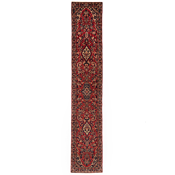 Hamedan Persian Rug Red 475 x 85 cm