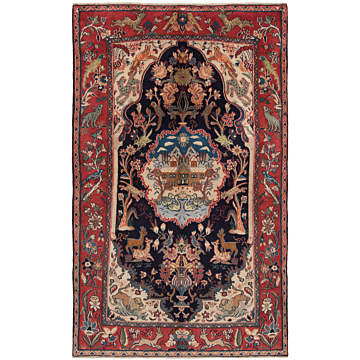 Hamedan Shahrbaft  Persian Rug Night Blue 178 x 108 cm