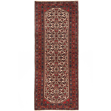 Hamedan Persian Rug Beige-Cream 199 x 79 cm