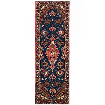 Hamedan Persian Rug Blue 232 x 86 cm