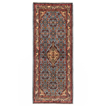 Hamedan Persian Rug Blue 208 x 84 cm
