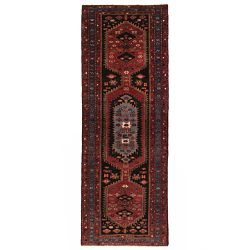 Hamedan Persian Rug Red 313 x 112 cm
