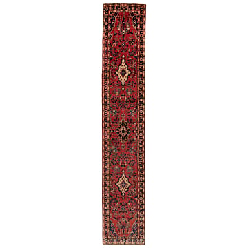 Hamedan Persian Rug Red 492 x 88 cm