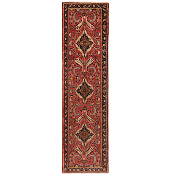 Hamedan Mehraban Persian Rug Orange 289 x 75 cm