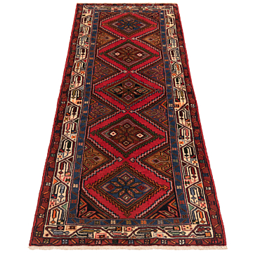 Hamedan Tajabad Persian Rug Red 193 x 77 cm