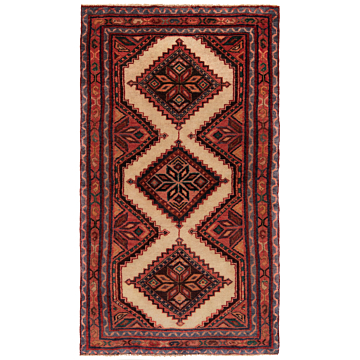 Hamedan Tajabad Persian Rug Beige-Cream 138 x 78 cm