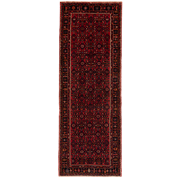 Hamedan Hosseinabad persian Rug Red 316 x 114 cm