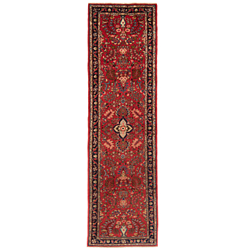 Hamedan Mehraban Persian Rug Red 295 x 83 cm