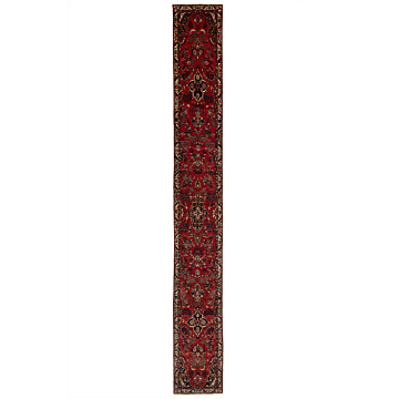 Hamedan Persian Rug Red 617 x 76 cm