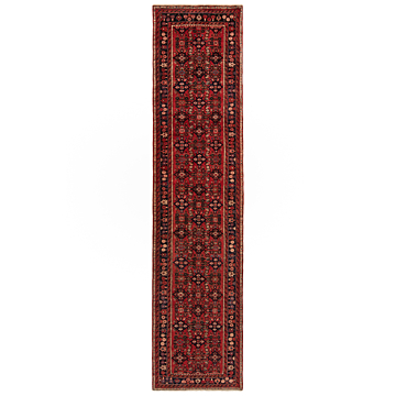 Hamedan Persian Rug Red 346 x 82 cm