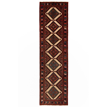 Hamedan Persian Rug Beige-Cream 305 x 84 cm