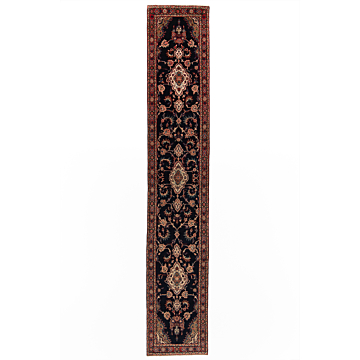 Hamedan Persian Rug Night Blue 495 x 83 cm