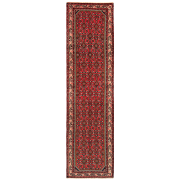 Hamedan Persian Rug Red 278 x 75 cm