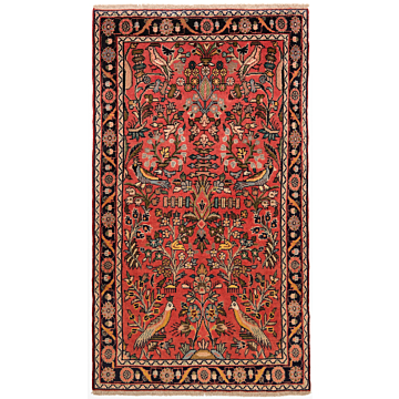 Hamedan Persian Rug Orange 127 x 71 cm
