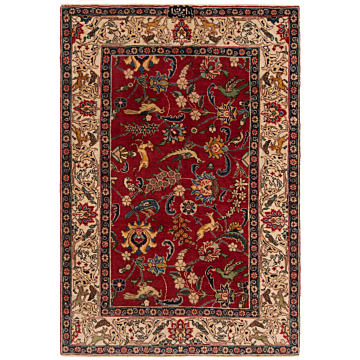 Tabriz Badamchian Persian Rug  Red 145 x 98 cm