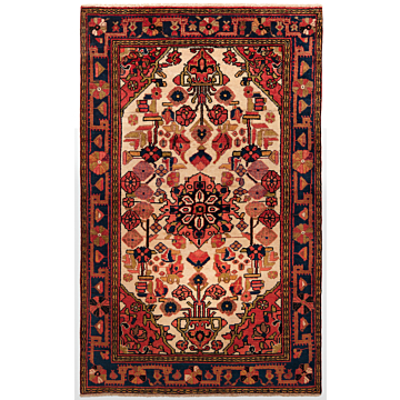Hamedan Persian Rug Beige-Cream 172 x 107 cm