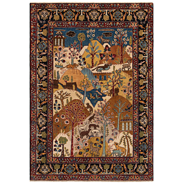 Tabriz Persian Rug Multicolor 190 x 133 cm