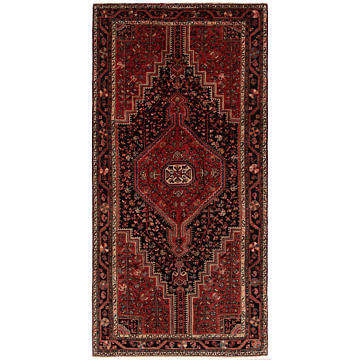 Hamedan Teuserkan Persian Rug Night Blue 328 x 159 cm