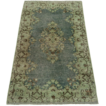 Vintage Rug Green 135 x 69 cm
