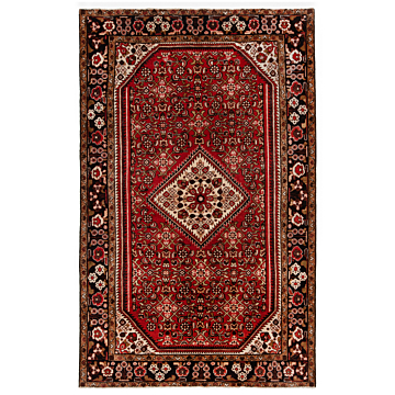 Hamedan Persian Rug Red 220 x 141 cm
