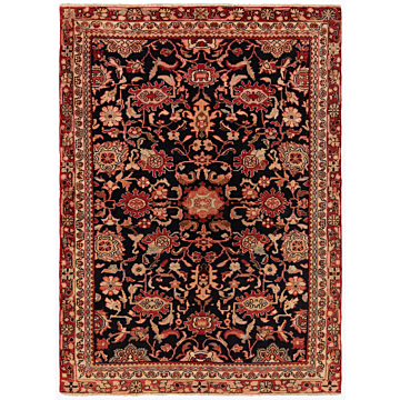 Hamedan Persian Rug Black 203 x 148 cm